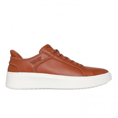 Sneakers Skechers Court Break-double Vented Hombre Cuero