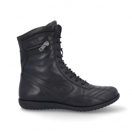 Botines Planos Kangaroos 915 Mujer Negro