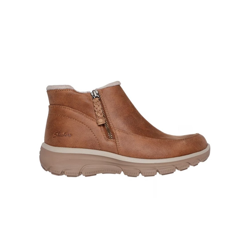 Botines Planos Skechers Relaxed Fit: Easy Going - Intl Mujer Cuero
