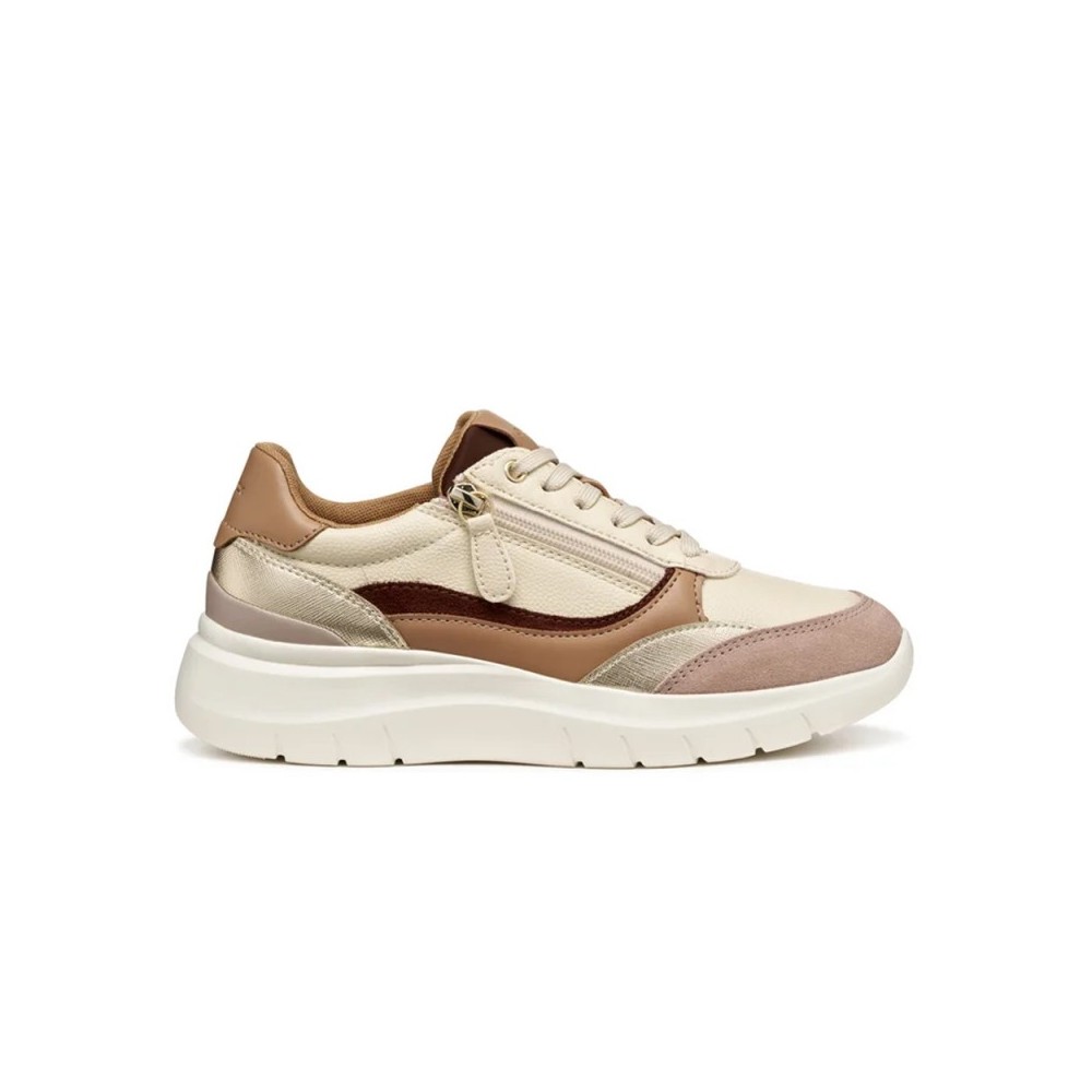 Sneakers Geox Plumerry Mujer Beig