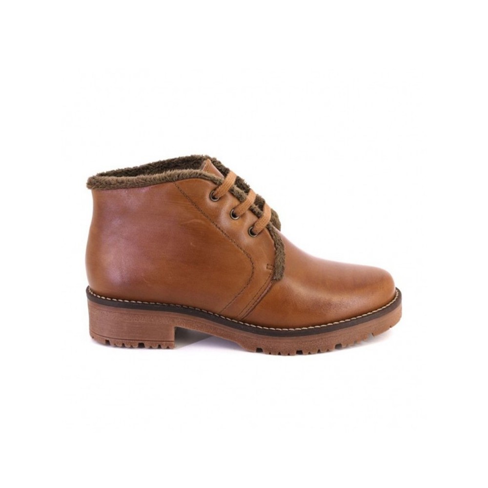 Botines Planos Pitillos 10777 Mujer Cuero