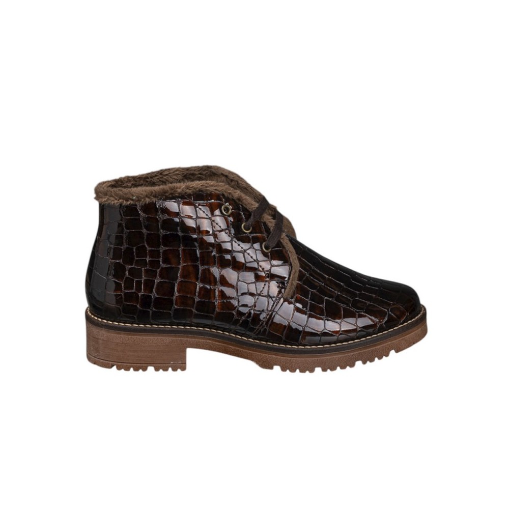 Botines Planos Pitillos 10773 Mujer Marron