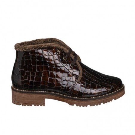 Botines Planos Pitillos 10773 Mujer Marron