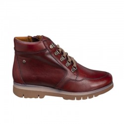 Botines Planos Zapp 22254 Mujer Burdeos