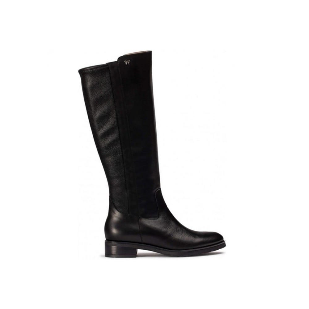 Botas Planas Wonders 54100 Mujer Negro