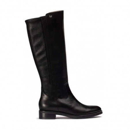Botas Planas Wonders 54100 Mujer Negro