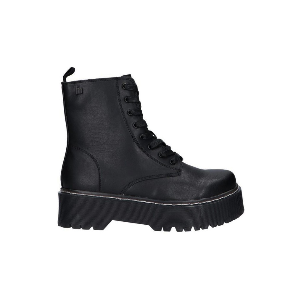 Botines Planos Mustang 50176 Mujer Negro