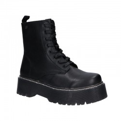 Botines Planos Mustang 50176 Mujer Negro