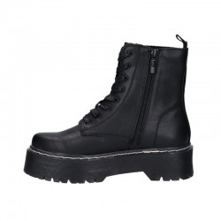 Botines Planos Mustang 50176 Mujer Negro