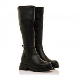 Botas Planas Mustang 54607 Mujer Negro