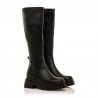 Botas Planas Mustang 54607 Mujer Negro