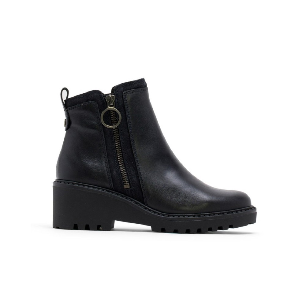 Botines Planos Porronet 4744 Mujer Negro