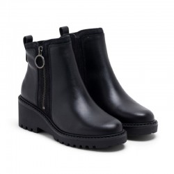 Botines Planos Porronet 4744 Mujer Negro
