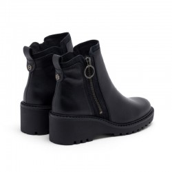 Botines Planos Porronet 4744 Mujer Negro