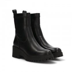 Botines Planos Zapp 11048 Mujer Negro