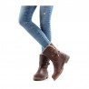 Botines Planos Panama Jack Felia Mujer Cuero