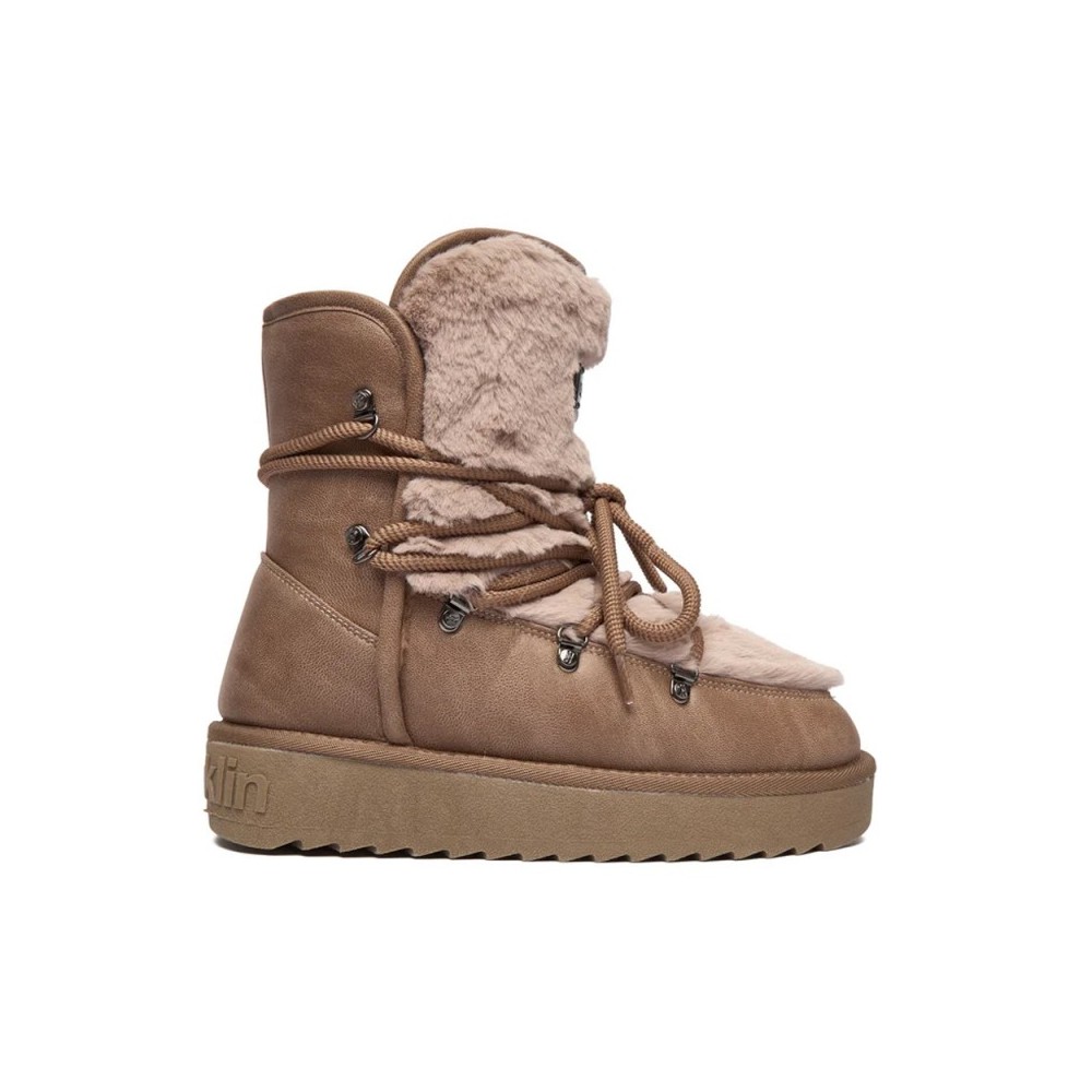 Botines Planos D.franklin Dfsh370022 Mujer Taupe