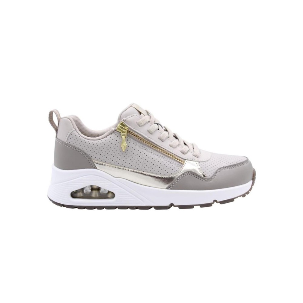 Sneakers Skechers Uno Mujer Taupe