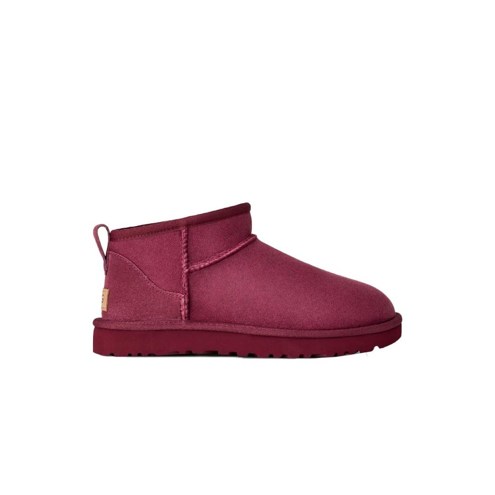 Botines Planos Ugg Classic Ultra Mini Mujer Burdeos