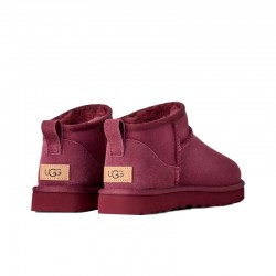 Botines Planos Ugg Classic Ultra Mini Mujer Burdeos