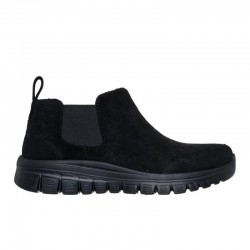Botines Planos Skechers 100894 Mujer Negro-negro