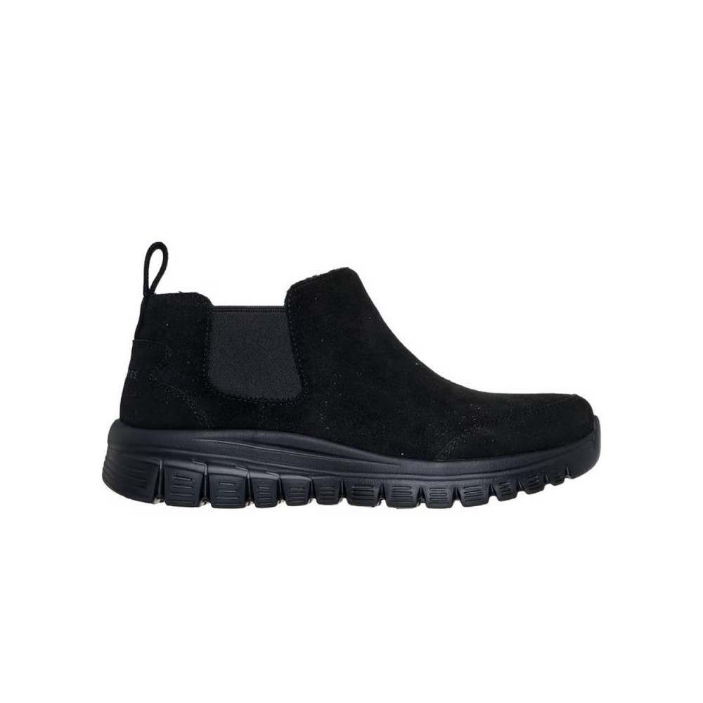 Botines Planos Skechers 100894 Mujer Negro-negro