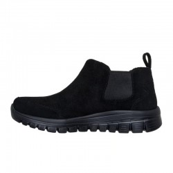 Botines Planos Skechers 100894 Mujer Negro-negro