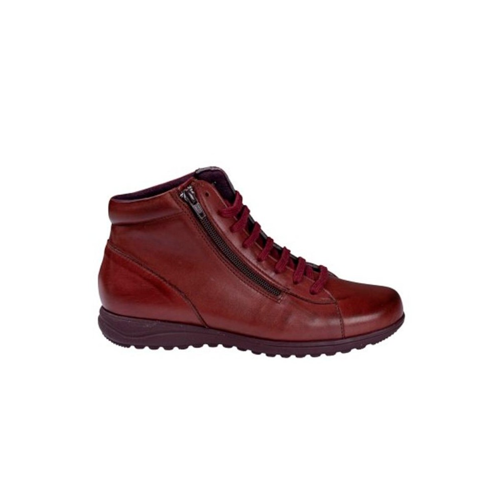 Botines Planos Pitillos 20214 Mujer Burdeos
