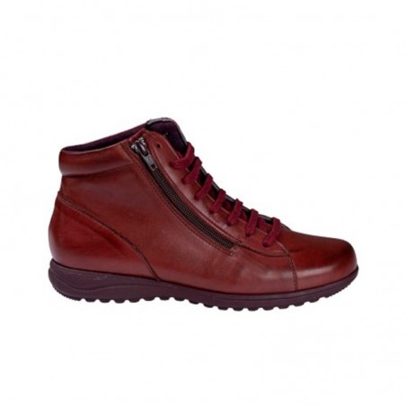 Botines Planos Pitillos 20214 Mujer Burdeos
