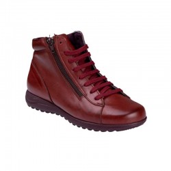 Botines Planos Pitillos 20214 Mujer Burdeos