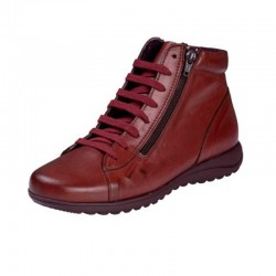 Botines Planos Pitillos 20214 Mujer Burdeos
