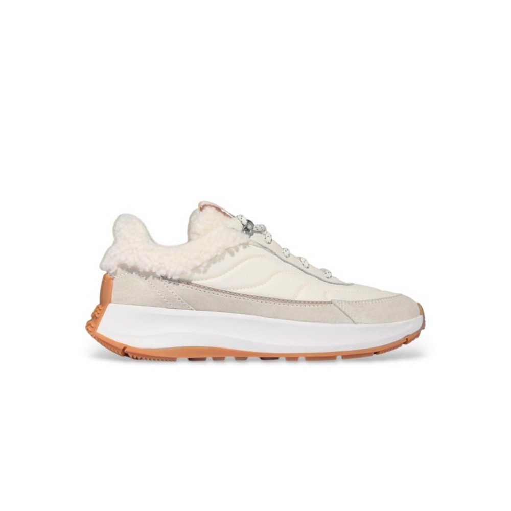 Sneakers Fitflop F-mode Flow Shearling-mix Mujer Beig