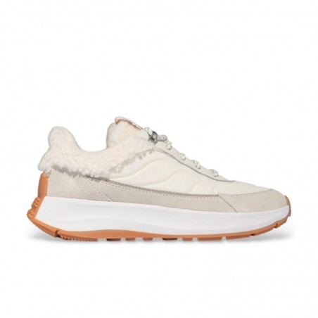 Sneakers Fitflop F-mode Flow Shearling-mix Mujer Beig