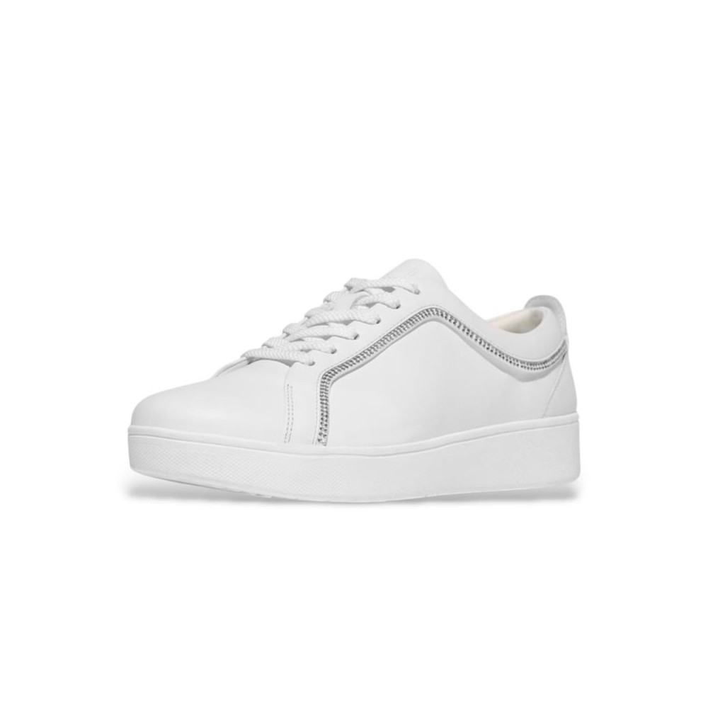 Sneakers Fitflop Rally Crystal-trim Mujer Blanco