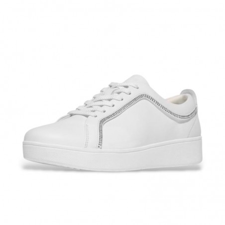Sneakers Fitflop Rally Crystal-trim Mujer Blanco