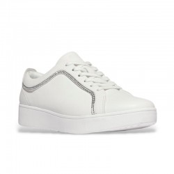 Sneakers Fitflop Rally Crystal-trim Mujer Blanco