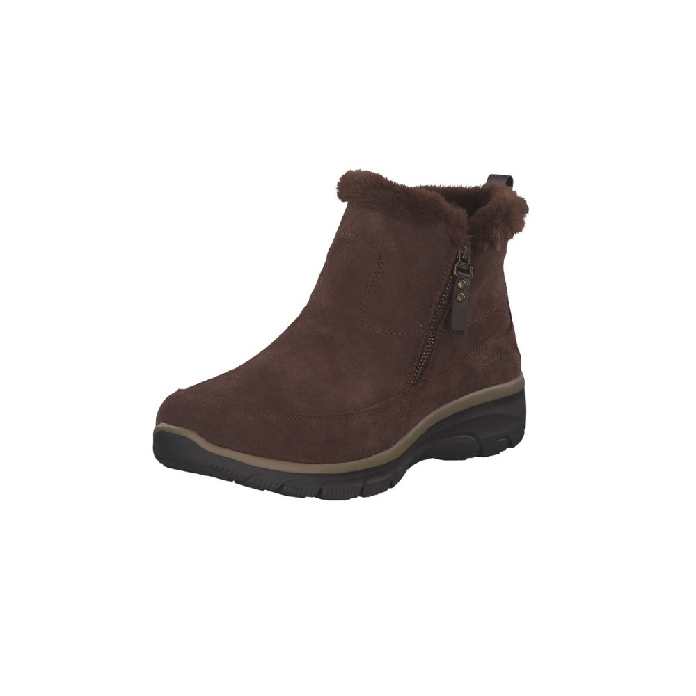 Botines Planos Skechers Easy Going - High Zip 2 Mujer Marron