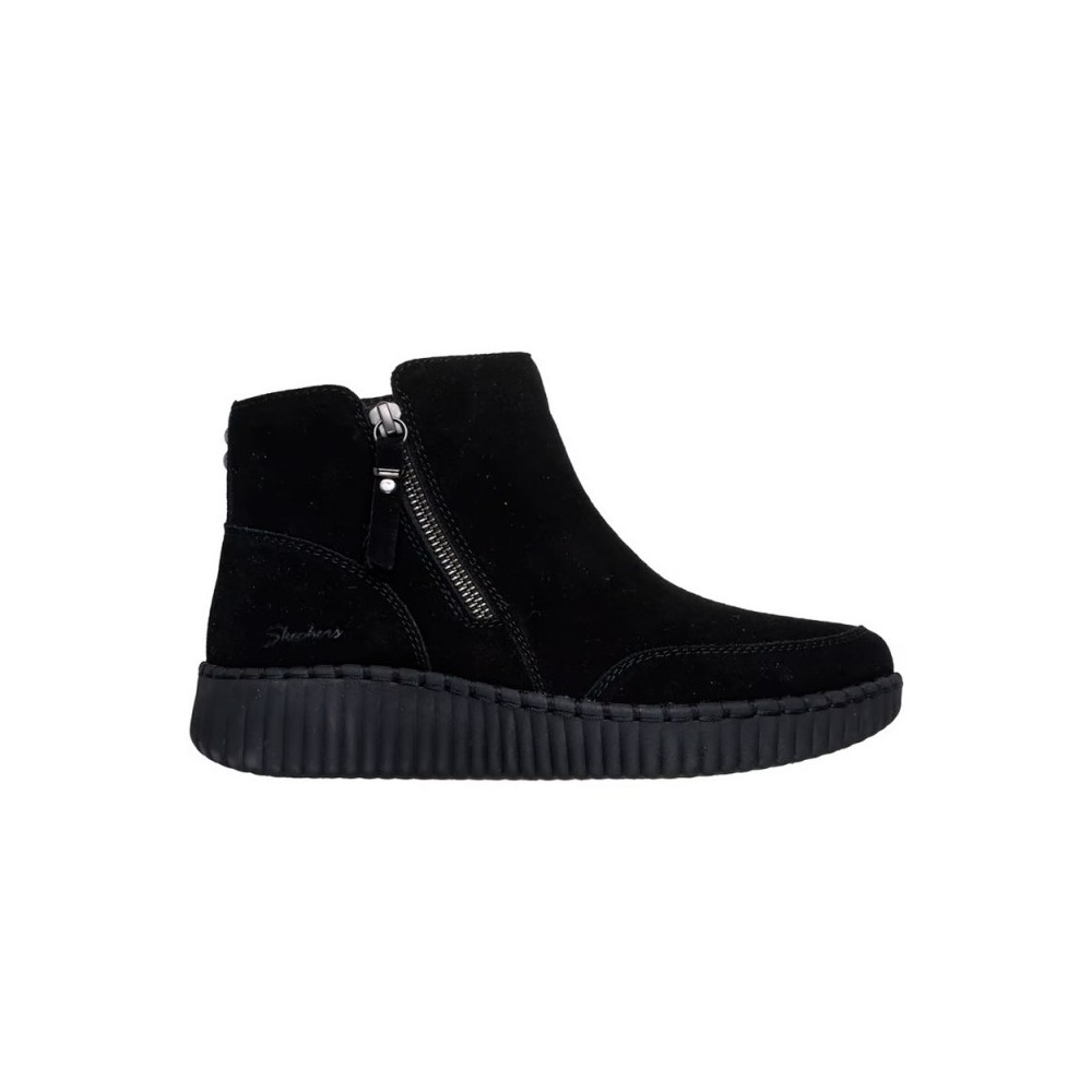 Botines Planos Skechers Wilshire Blvd - Weekend Crush Mujer Negro-negro