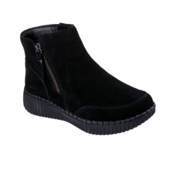Botines Planos Skechers Wilshire Blvd - Weekend Crush Mujer Negro-negro