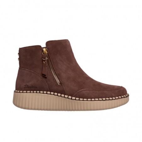 Botines Planos Skechers Wilshire Blvd - Weekend Crush Mujer Marron