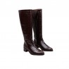 Botas Planas Wonders 1808 Mujer Marron