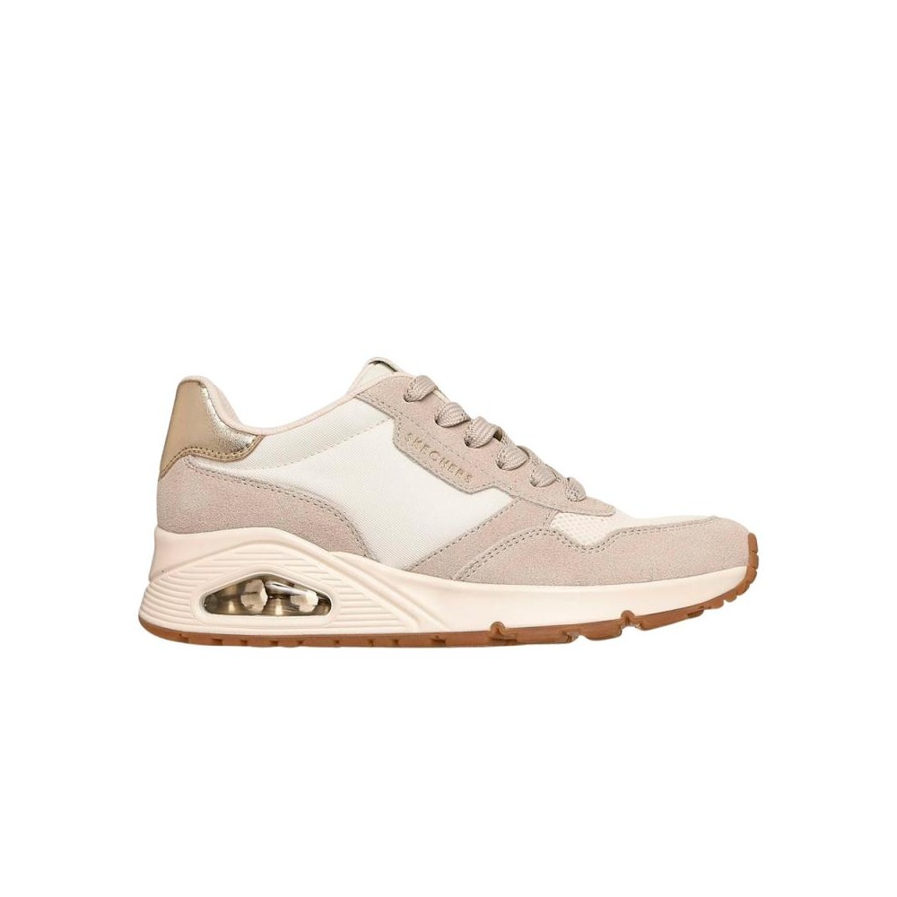 Sneakers Skechers Uno Mujer Beig