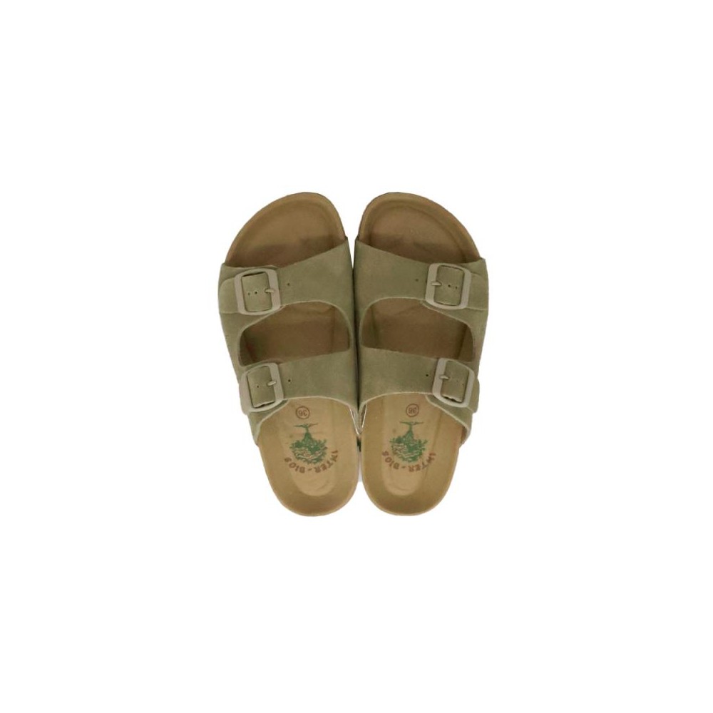 Sandalias Planas Inter-bios 7600 Mujer Kaki