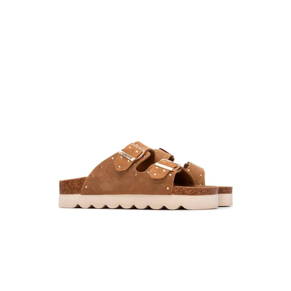 Sandalias Planas Refresh 175009 Mujer Camel