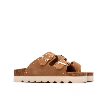 Sandalias Planas Refresh 175009 Mujer Camel