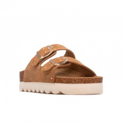 Sandalias Planas Refresh 175009 Mujer Camel