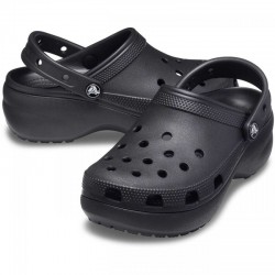 Sandalias Planas Crocs 206750 Mujer Negro-negro