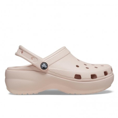Sandalias Planas Crocs Classic Platform Clog W Mujer Rosa