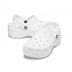 Sandalias Planas Crocs 206750 Mujer Blanco