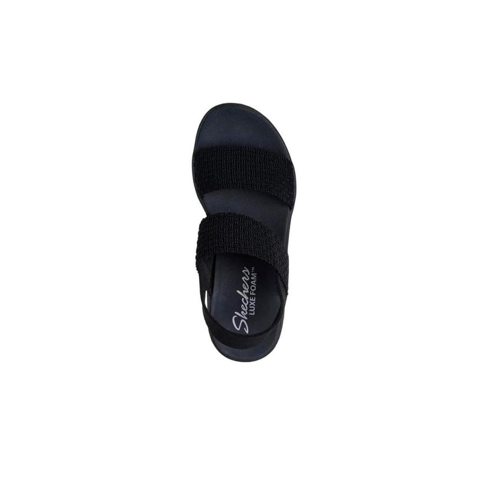 Sandalias de tacón Skechers Cali Day Mujer Negro-negro